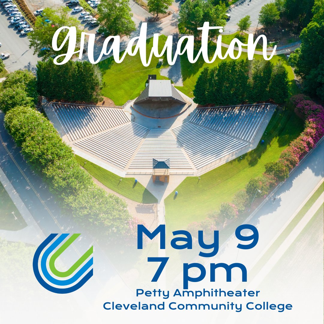 GRADUATION ANNOUNCEMENT! CCC's commencement ceremony has been postponed to 7 pm tonight, May 9. The rain is moving out and we're excited to fill the amphitheater to celebrate our graduates! No tickets are required.