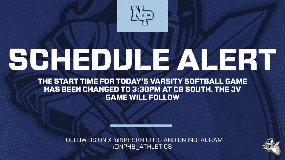 ⚠️ Game time change for @northpennsb22 today: