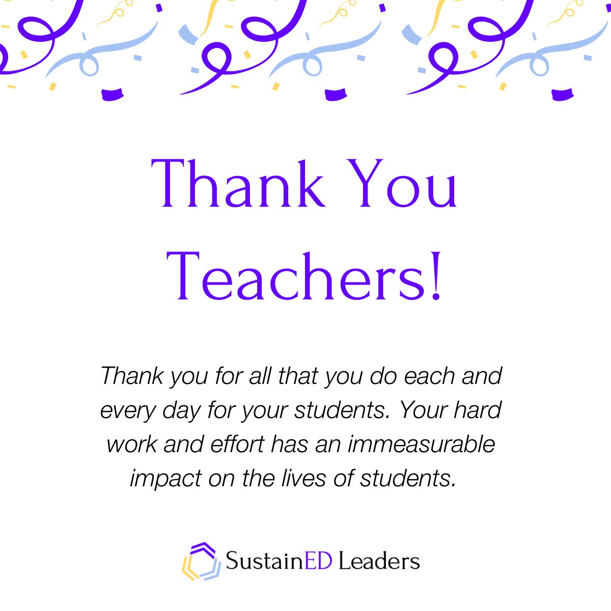 Happy #TeacherAppreciationWeek  to all of the amazing teachers! We are grateful for your passion and commitment to making a difference in the lives of children!