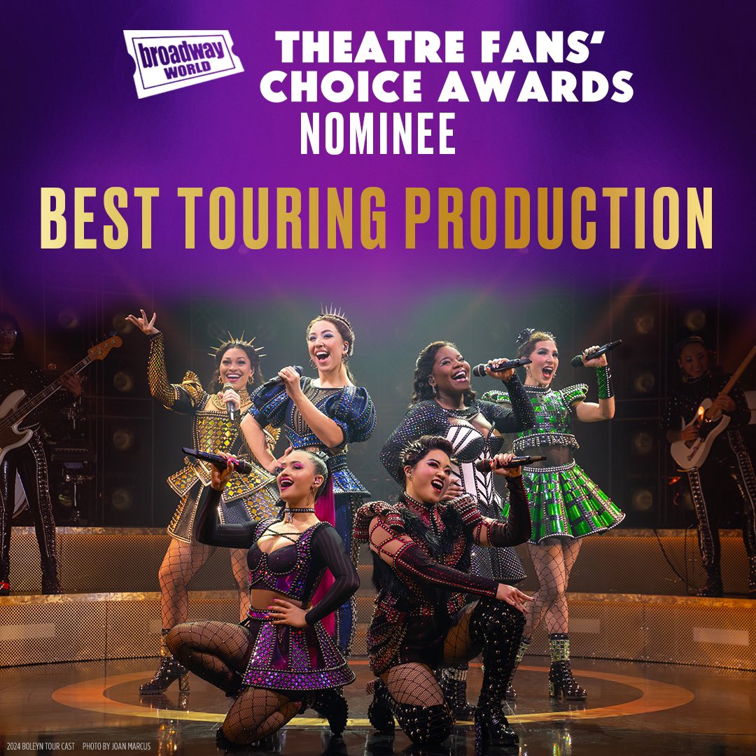 Raise your voice, Queendom! 👑 Vote for #SIXUSTour as Best Touring Production for the @BroadwayWorld Theatre Fans’ Choice Awards now through June 2 at broadwayworld.com/vote.cfm