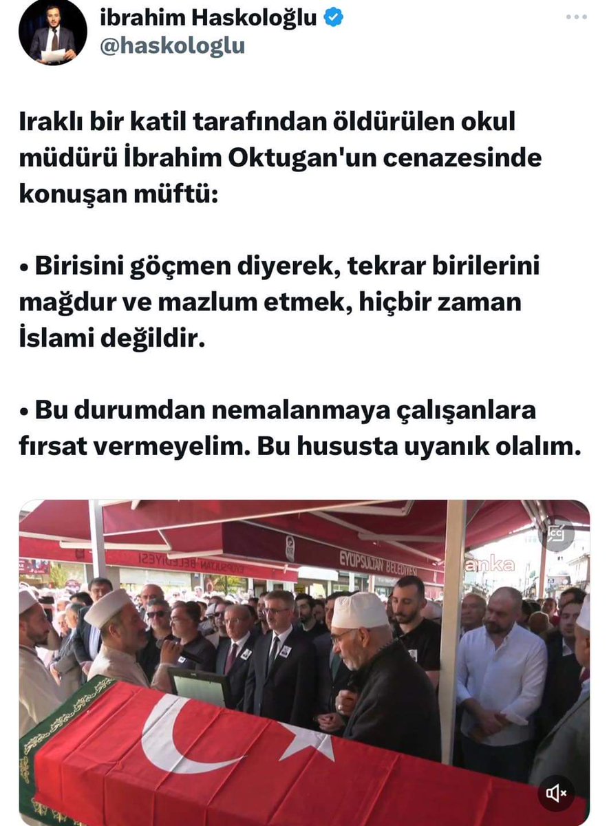 Türklere ırkçılık “Haram “ diyen AKP imamları, Türk’ü öldüren Arap olunca cenaze de bile Arap ırkçılığı yapıyor..