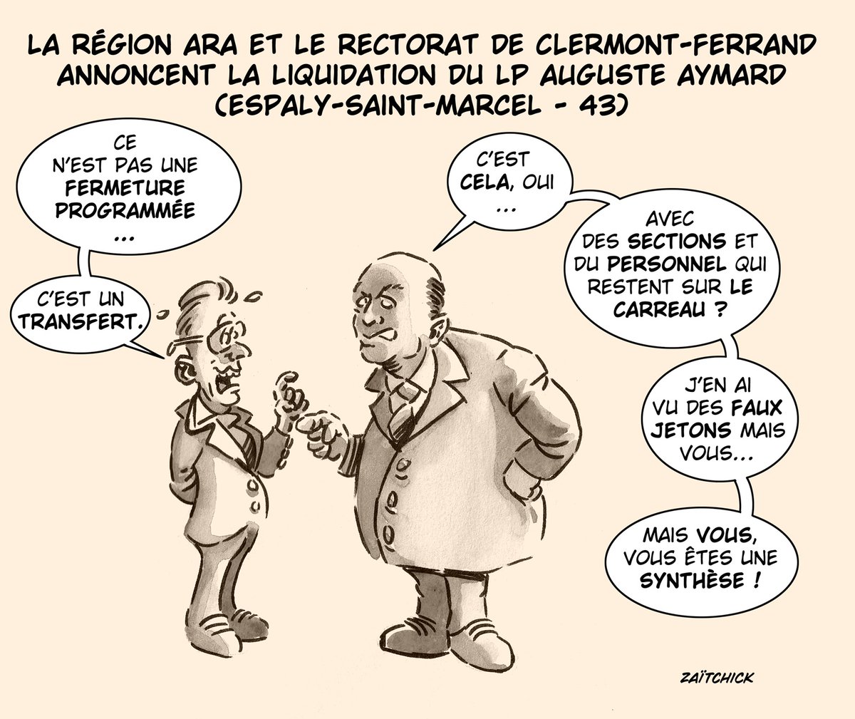 Le #DessinDePresse de Zaïtchick : Les technocrates, ça ose tout !
Retrouvez les dessins de Zaïtchick sur : blagues-et-dessins.com
#DessinDeZaitchick #ActuDeZaitchick #Humour #RégionARA #ClermontFerrand #ÉducationNationale #LycéeProfessionnel #Fermeture #LiquidationProgrammée