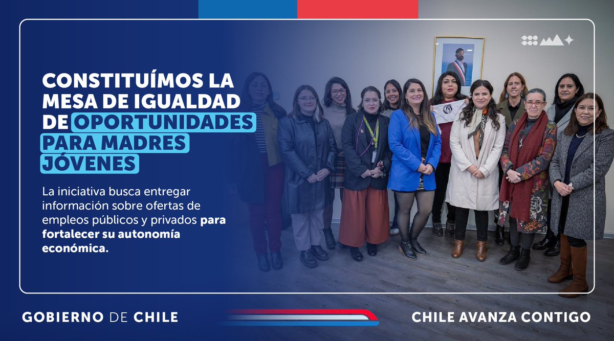 🫱🏼‍🫲🏽 Para fortalecer la autonomía económica de aquellas mujeres, hoy constituímos la Mesa de Igualdad de Oportunidades para Madres Jóvenes junto integrantes de la sociedad civil, @UNFPA, @Mineduc, @MintrabChile, ,@InjuvChile, @subseninez, @subseedsuperior y otras instituciones.