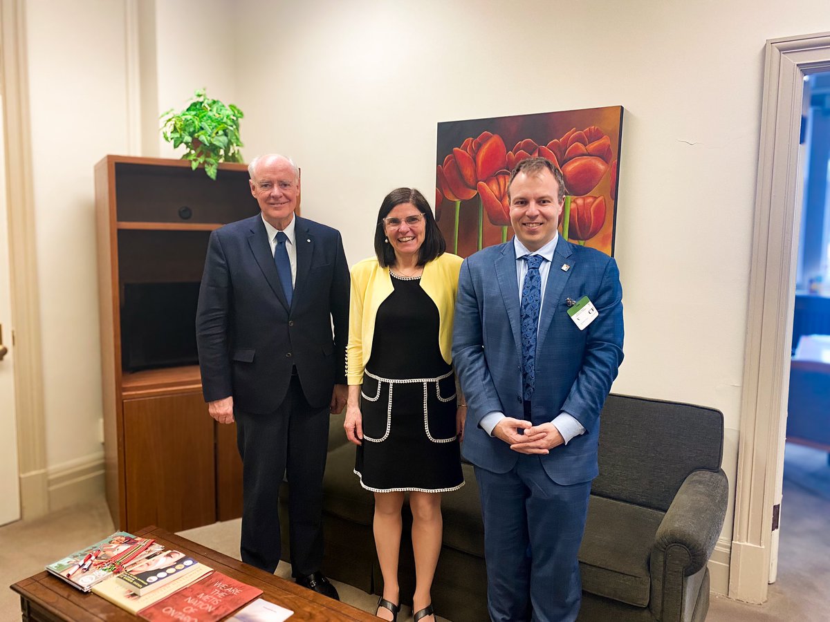 Had a great & productive discussion with President & CEO of the @CdnChamberofCom, Perrin Beatty. We spoke about the Chamber’s policy resolutions, areas of priority for Canadian businesses, & the pathways forward for collaboration. Excited to keep working together!