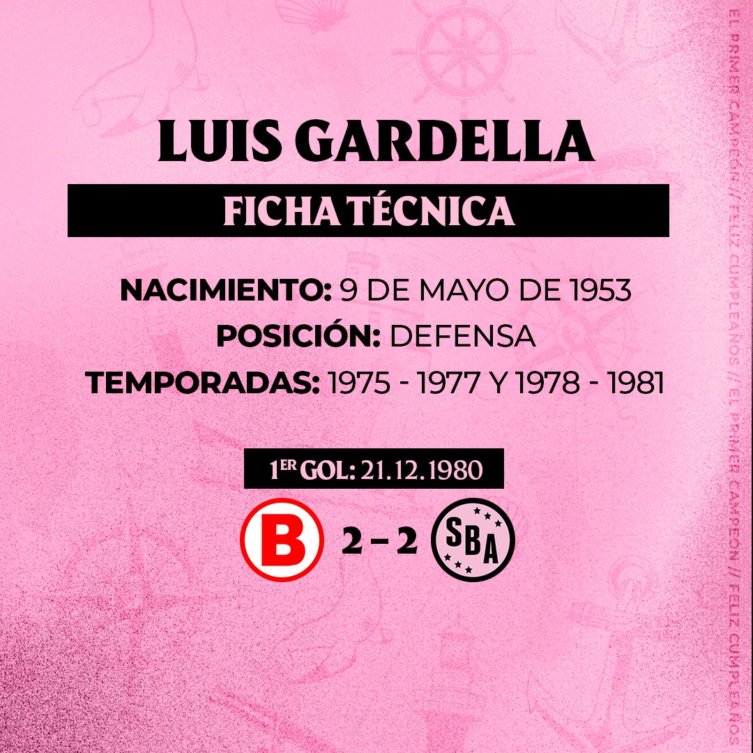 🎂 ¡Feliz cumpleaños, Luis Gardella! 👚

⚽️ 'Cachorro' Gardella jugó como 
defensa durante un total de 7️⃣ temporadas. 

¡El Club Sport Boys te desea lo mejor! 🎉

#CumpleañosRosado