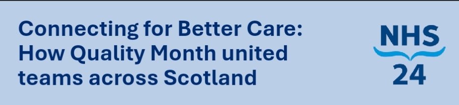 Find out more about our initiative to promote excellence in patient care by engaging staff in activities that nurtured a culture of quality, innovation,& continuous learning. We will be presenting the work at the #NHSScot24 event

api.ltb.io/show/ACBSF

#qi24 @NHS24