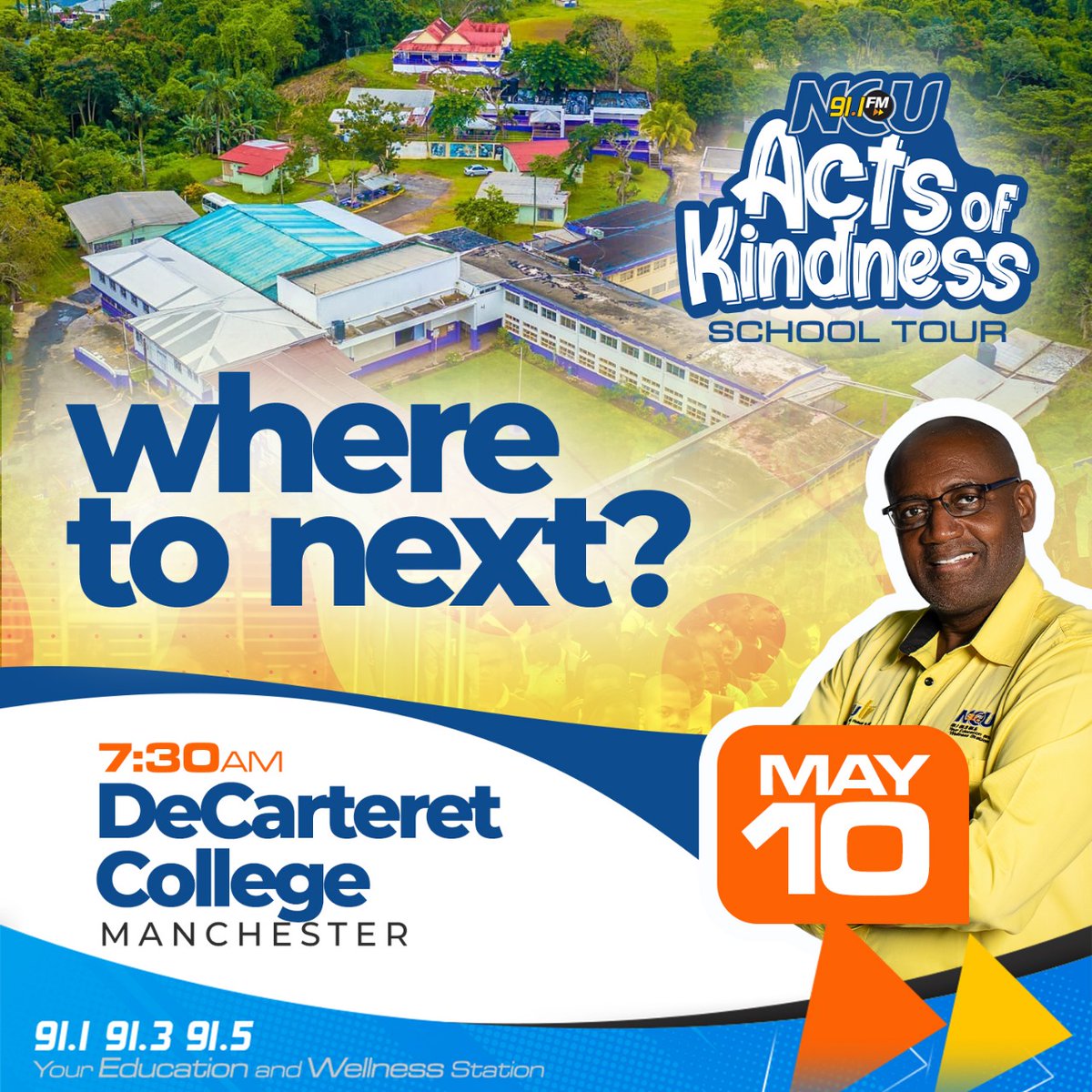 Friday quickly approaches and so does the next stop on our Acts Of Kindness School Tour.🚌 DeCarteret College you are up next and we are looking forward to a great time!!

Join us live on air during First Light on NCU91FM! 📻 

 #actsofkindnesstour #ncu91fm #childsmonth