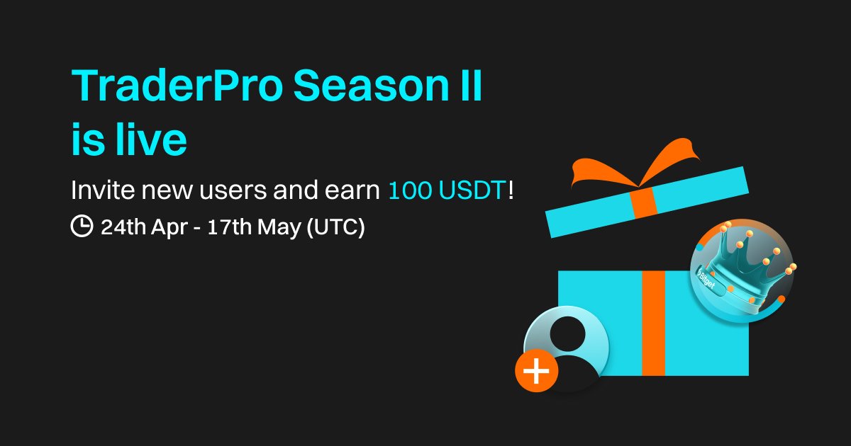 The TraderPro program rewards high performers with real trading accounts containing 10,000 USDT in funds. 👬🏻 Meanwhile, if you invite new users to Bitget TraderPro during the promotion, you can get 100 USDT. The more you invite, the greater your rewards!