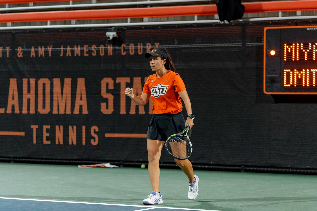 One word: 𝙚𝙡𝙚𝙘𝙩𝙧𝙞𝙘 ⚡️ Saturday. 3:00. PACK THE GTC ‼️ 🎟️ okstate.evenue.net/list/TENNIS #GoPokes | #AdvantageOSU