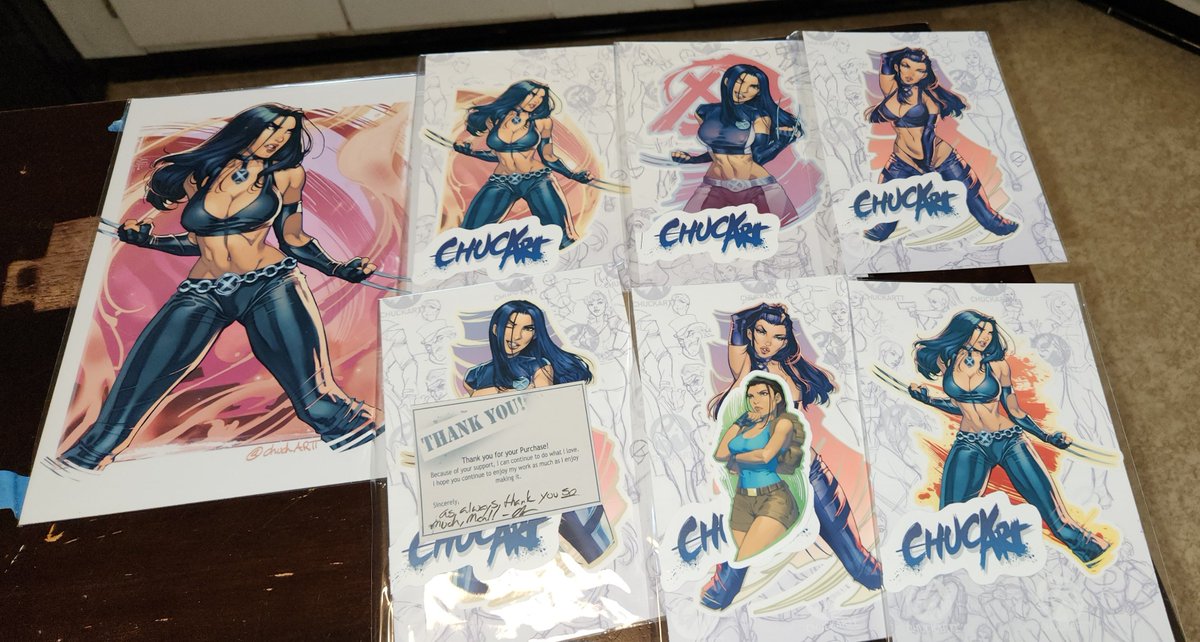 New X-23 stickers and art by my good friend!! @ChuckARTT get them before they disappear. You can buy it here: shop.app/m/2f65rc9jw8?u…