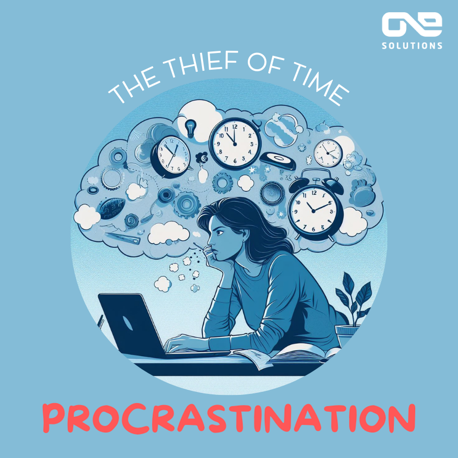Procrastination: the art of delaying today what you promised yourself you'd do tomorrow ⏳#Procrastination    #Goals #Motivation #NoMoreExcuses #TimeManagement #onesolutionsweb #softwaredevelopers