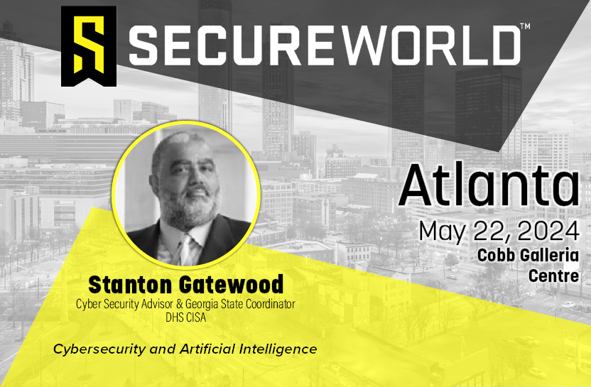 Stanton Gatewood, Georgia State Coordinator for DHS CISA, will present May 22 at the 22nd annual SecureWorld Atlanta on the implications of AI for cybersecurity. See the conference agenda and register here: hubs.ly/Q02wJ4CF0 #SWATL24