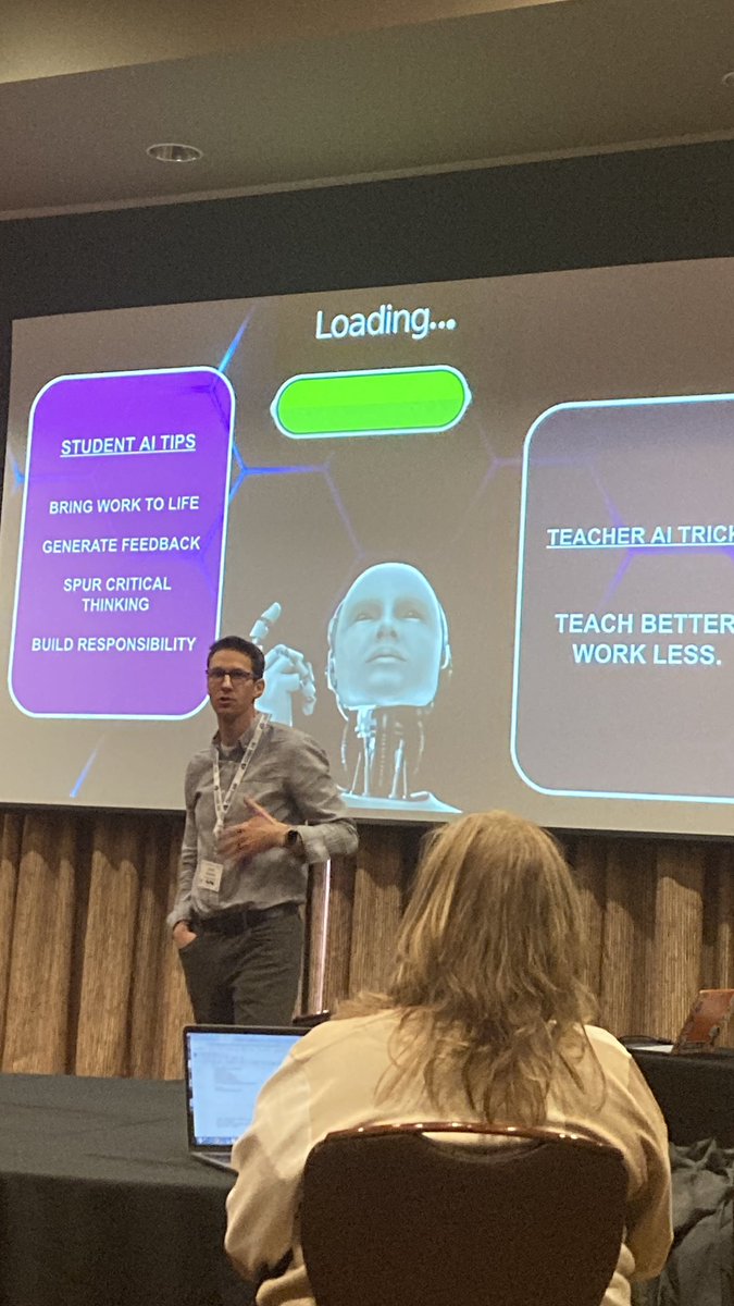 @DHelmEDU teaching 20 ways to to navigate AI in the classroom today at #OhioAISummit2024