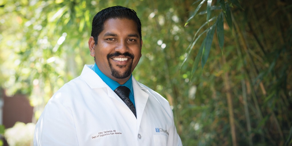 Congratulations to City of Hope associate chief medical information officer Finly Zachariah, M.D., FAAFP, FAAHPM, FAMIA, who has been named an Emerging Leader in hospice and palliative care by @AAHPM. Learn more: bit.ly/44vKYYG