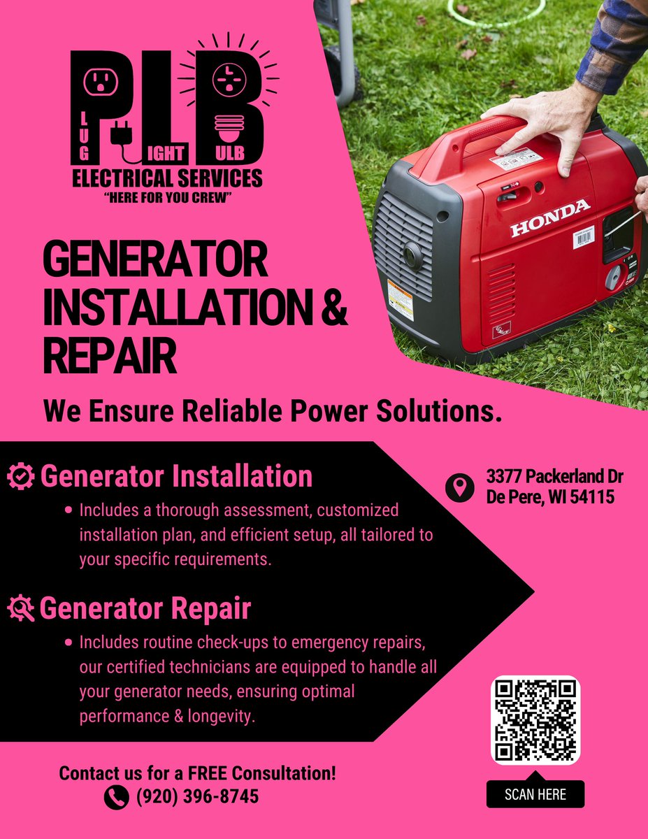 PlugLight's tweet image. Have you been thinking about getting a generator for your home? Unsure of where to begin? Let us guide you on the right path! We're always here to help you and answer any questions🤝
#electrician #generator #backupgenerator #electrical