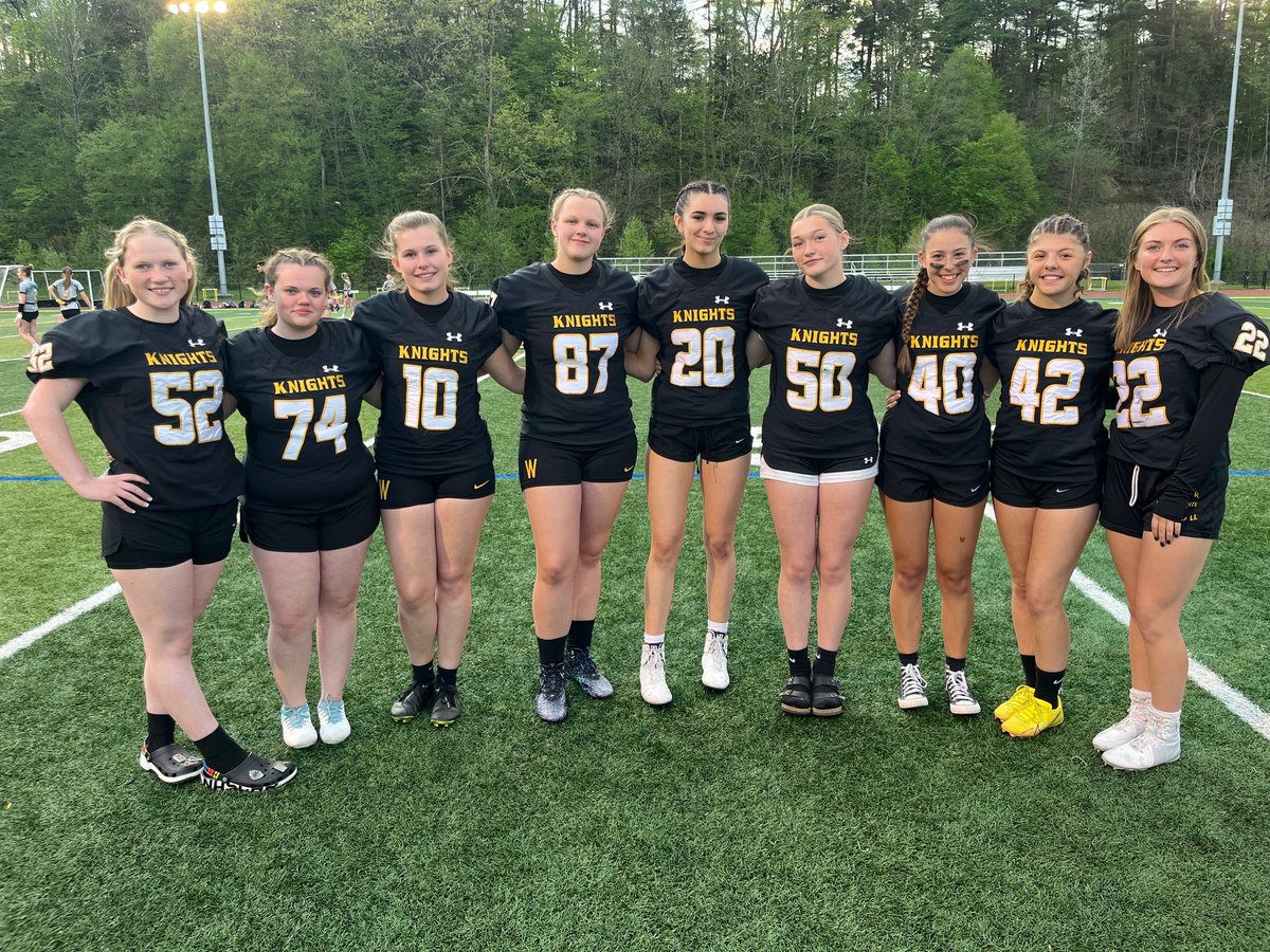 Congratulations to Alyssa Rogers, Samantha Reed, Farah Fenescey, Dakota Payne, Cassandra Bellmore, Grace Deyo, Sidney Crisanti, Mackenzie Adams, and Sydney Angelo on their @athletics_wcsd flag football Senior Night.