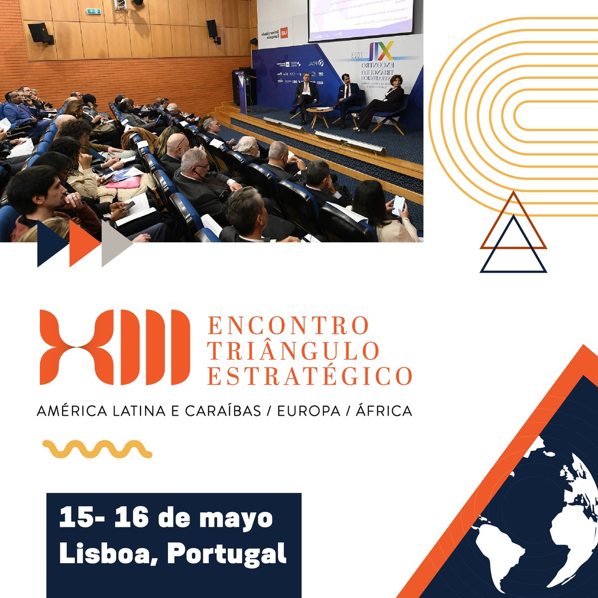 Llega la XIII edición del Encuentro del Triángulo Estratégico🌍 IPDAL organiza un encuentro para que América Latina y el Caribe, Europa y África debatan cuestiones clave como la cooperación sur-sur, el multilateralismo y la triangulación transatlántica 📅15 y 16 de mayo, Lisboa