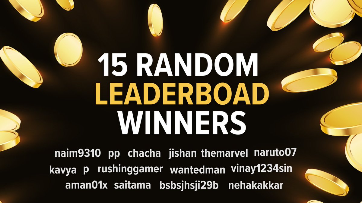 Congratulations to our 15 randonm leaderboard winners who battled their way to the top! 🥳🏆 Please email us at hello@gami.me using the email address connected to Knockout Wars. We'll provide you with instructions on how to claim your well-deserved prize! 💰📧 #PlayToEarn