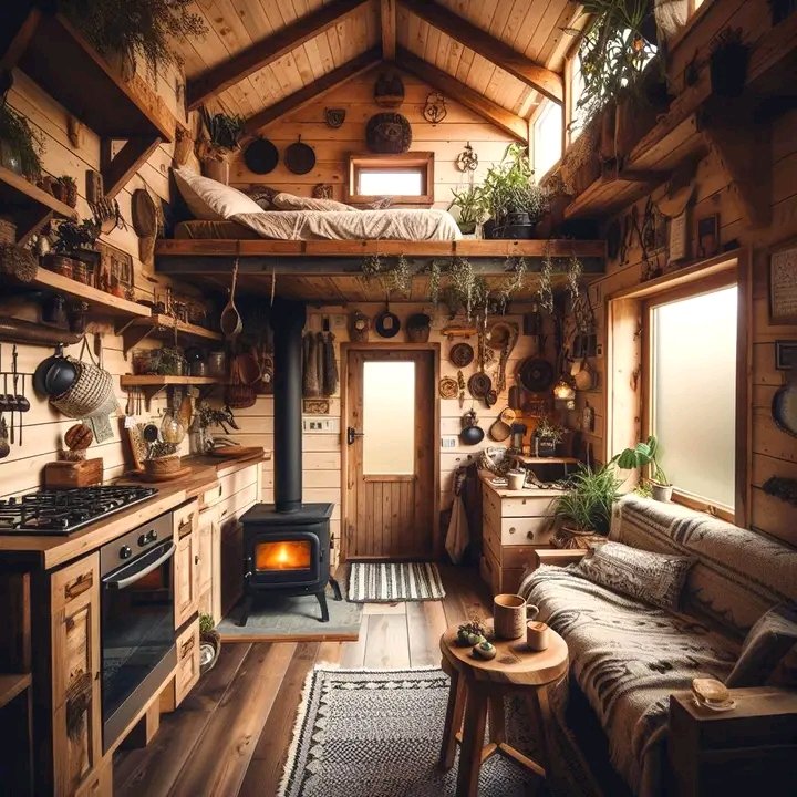 Cozy woody tiny house