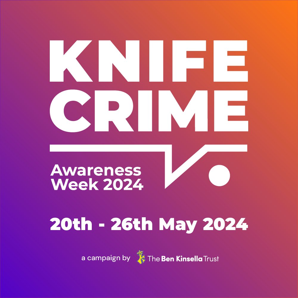 Knife Crime Awareness Week launches on 20th May! Join the campaign and follow us @knifecrimeaw ! Let's #StopKnifeCrime. Together.