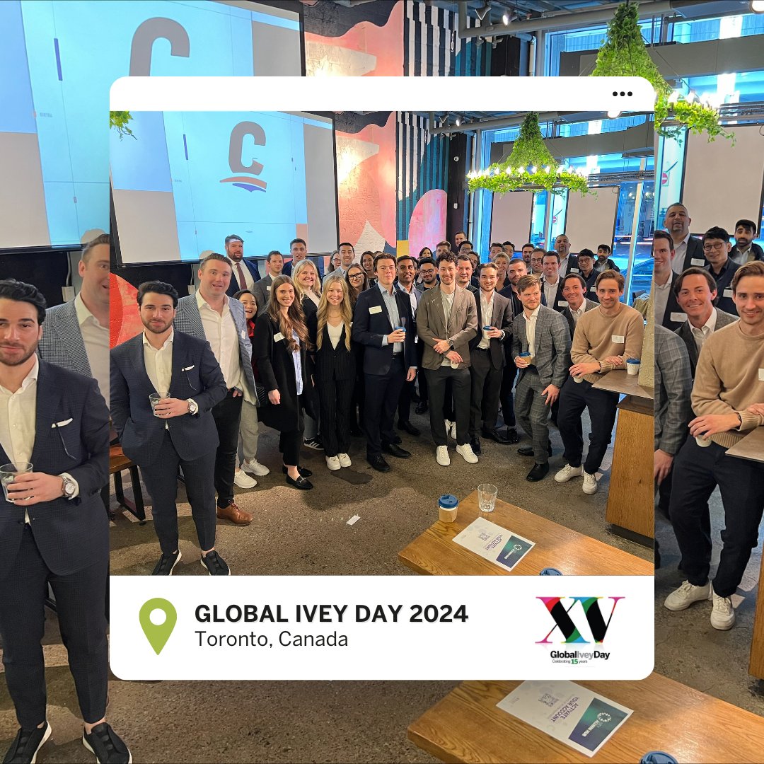 Global Ivey Day 2024 is well underway! From Canada to Hong Kong, alumni are coming together to celebrate the 15th anniversary. 🎉 Cheers to connecting and celebrating with classmates, friends, colleagues, and the Ivey community. 💚🌎 #GlobalIveyDay #IveyAlumni @WesternU