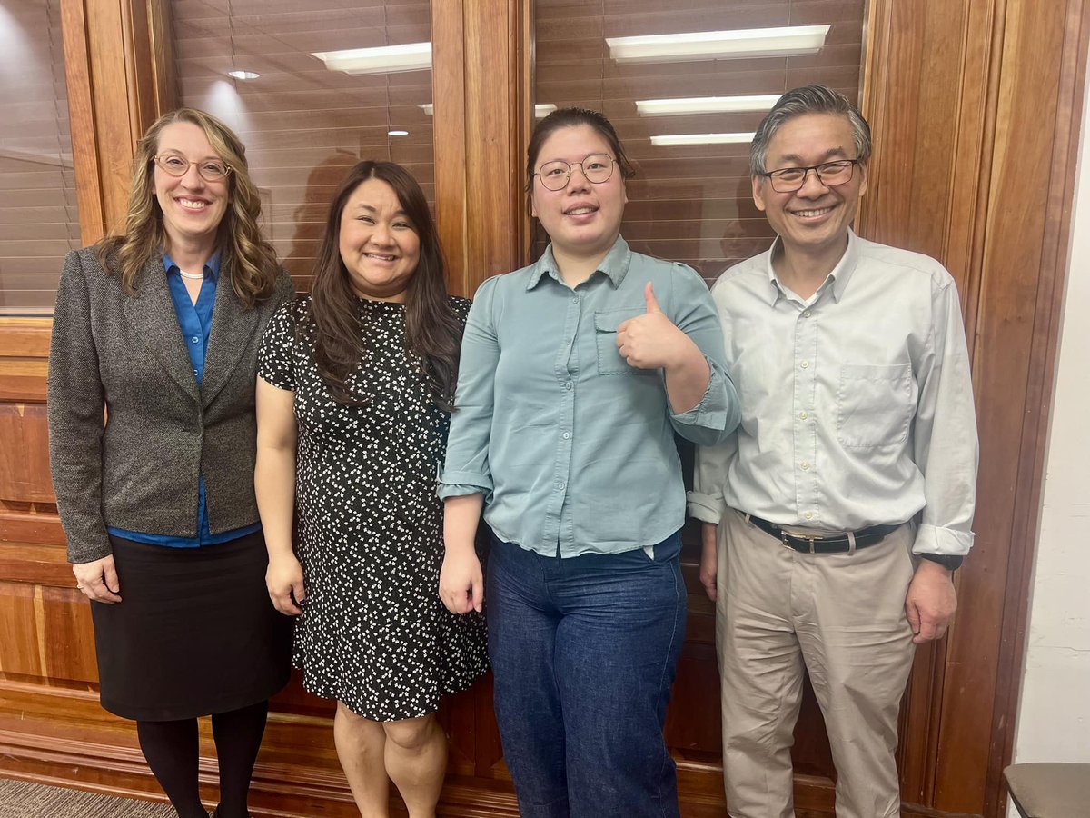 Congratulations to PhD student Yanan Wu, who passed her qualifying exam today! With advisor @hkoverton and committee members @dbortree & Fuyuan Shen.