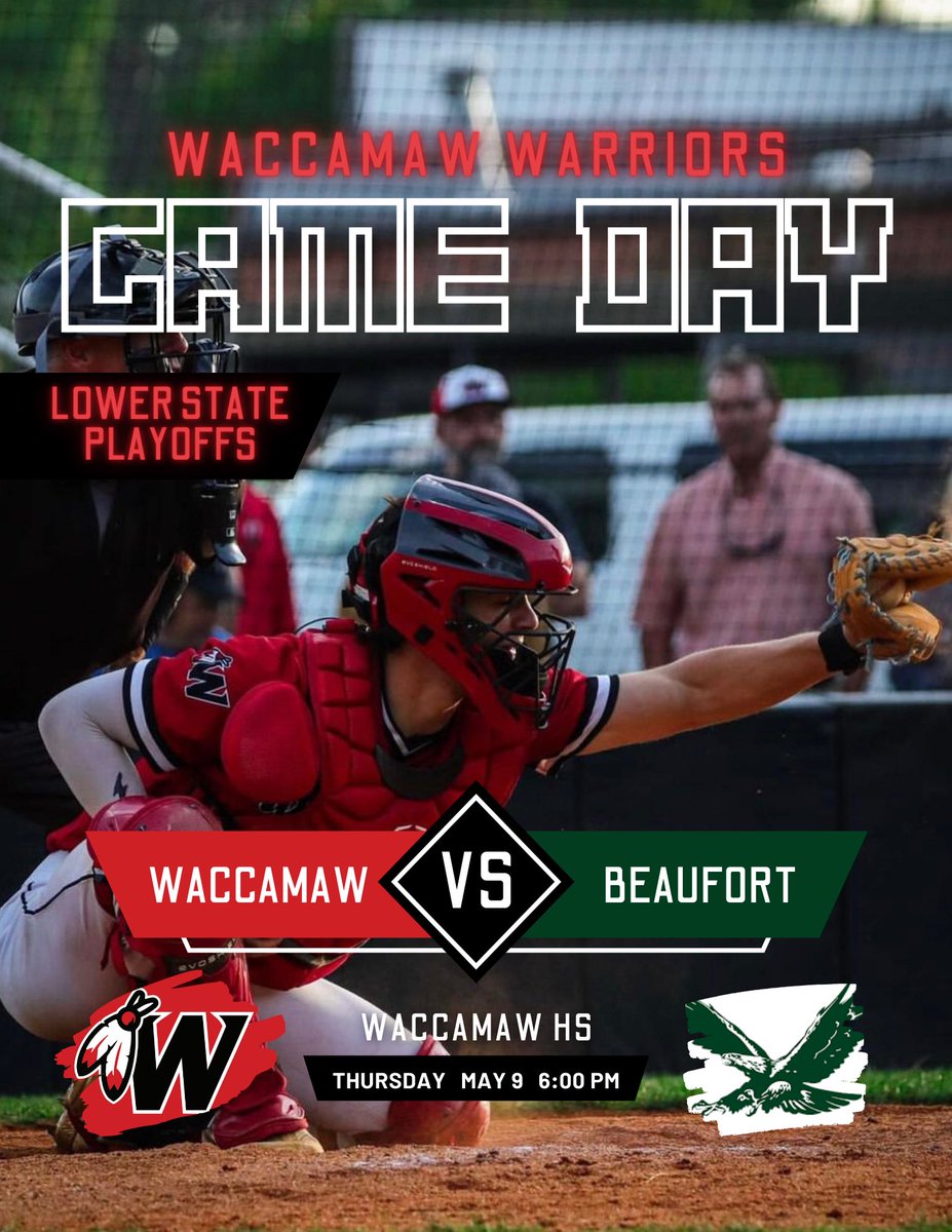 First Game of AAA Lower State Playoffs tonight @ 6 PM vs Beaufort.  Let’s go!!!!!

<a href="/CGalasso33/">Christian Galasso</a>