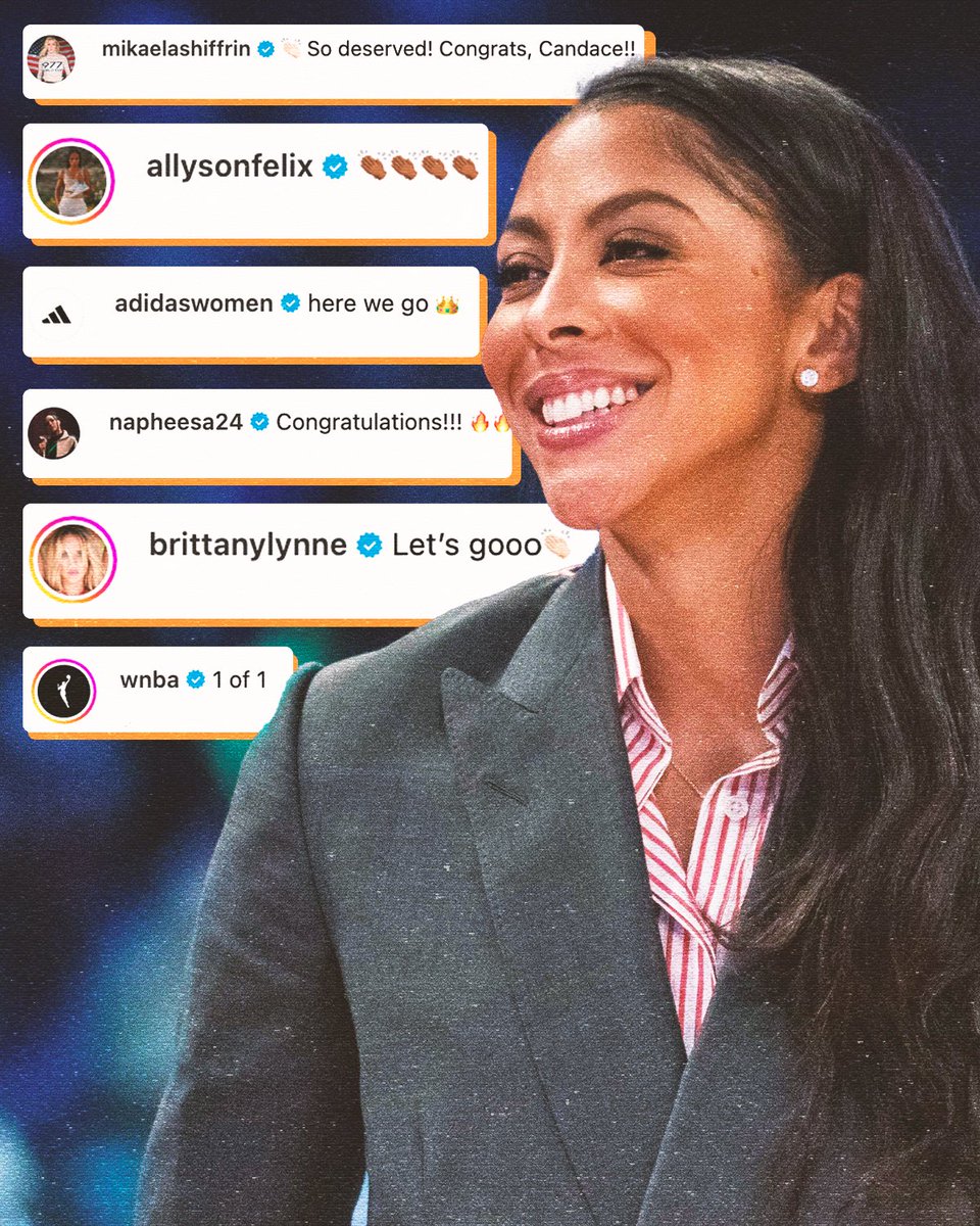 We hope Candace Parker is feeling all the love after being announced as President of adidas Women’s Basketball. 🧡