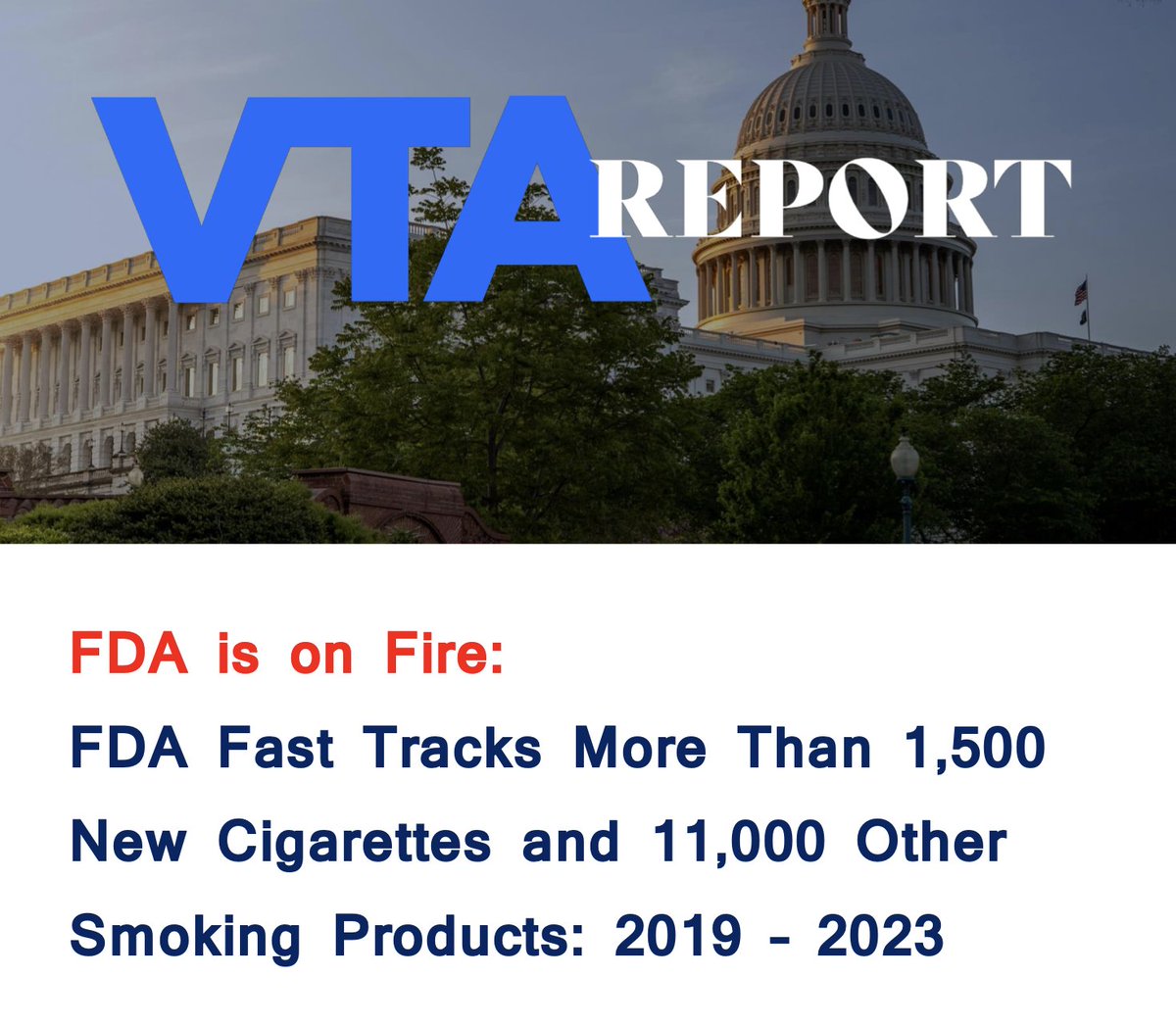 🔥🔥🔥VTA's report - FDA is on Fire - reveals @FDATobacco tawdry record with cigarettes and other combustibles. Newly released data shows the dangerous rate at which the @FDATobacco is authorizing new combustible tobacco products. Read it here: vaportechnology.org/wp-content/upl… #FDA