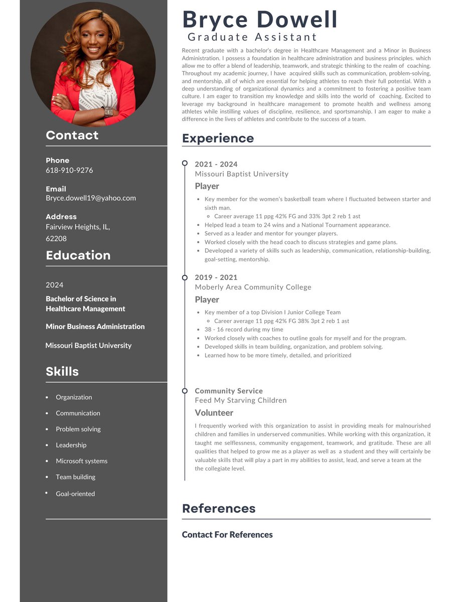 Excited from graduating at Missouri Baptist last week! Now on the lookout for opportunities in basketball as a Graduate Assistant for both men's and women's teams! Open to all possibilities and eager to dive into the next chapter! 🏀🎓 #BasketballOpportunities #NewBeginnings