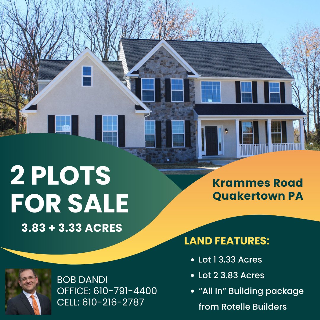 2 plots for sale both over 3 acres! 'All In' Building package offered from Rotelle builders or use your own!
#undercontract #sold
#home #realestate #realtorlife #realestateagent #ForSale #allentown #eastonpa #easton #bethlehempa #justsold #buyeragent #buyer #home #house #realtor