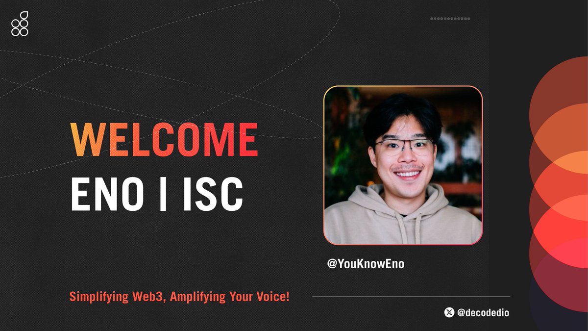 Welcome @YouKnowEno ! Stablecoin Advocate and Educator, Co-founder @ISC_money, Self-growth Maxi!