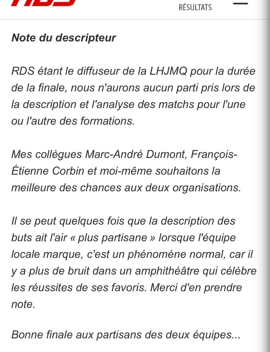 Petit détail important a l’aube de la série finale de la #LHJMQ ⬇️⬇️