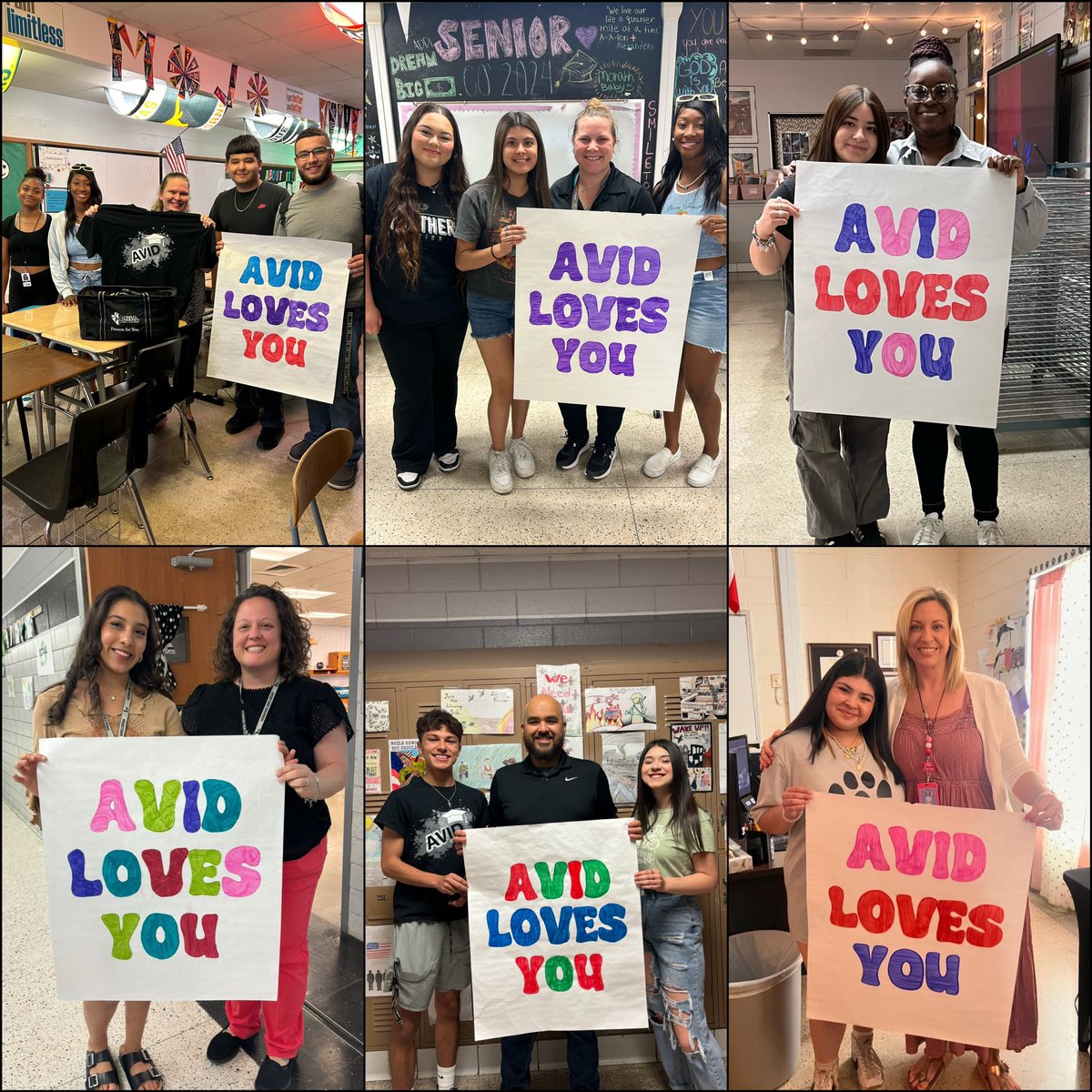 MOJO AVID students showed their love and appreciation for their teachers to celebrate Teacher Appreciation Week! These 6 are also amazing members of our AVID Site Team! @AVID4College @ECISD_AVID4ALL @Abila_inAVID @EctorCountyISD