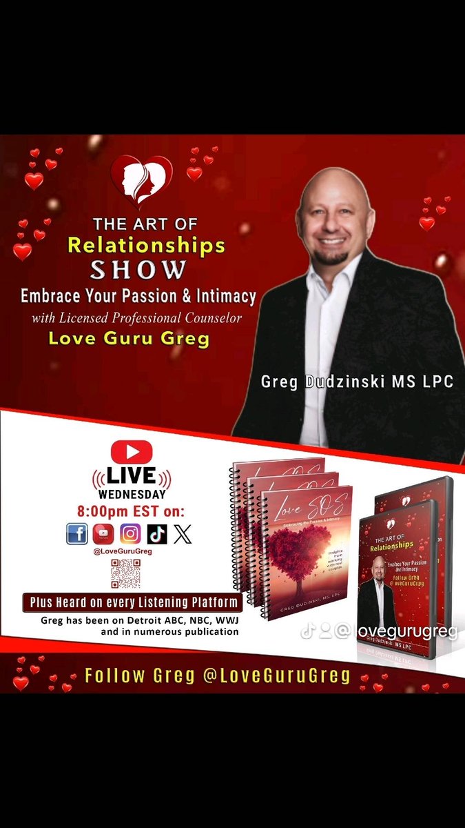 LIVE 7:00 tonight since I was unable to do the show last night!

The Art of Relationships Show 
@LoveGuruGreg

#live #nightshow