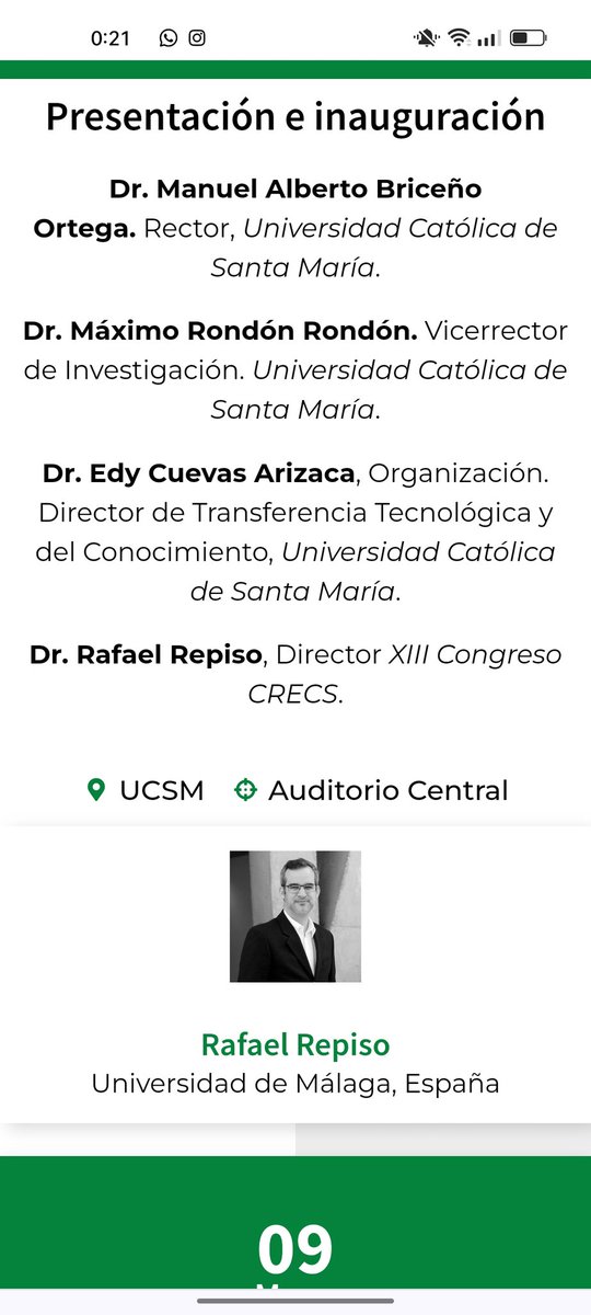 En Perú ha dado comienzo #CRECS2024 dirigido por @repisogurru e @isabel_o Con ponentes como @eomalea @isidroaguillo @jguallar @eduardoaguado @felixdemoya... Y representantes de @DOAJplus @CrossrefOrg + Comunicaciones y Posters. ¡Disfrute de ciencia!👇👇 investigacion.ucsm.edu.pe/CRECS/?page_id…