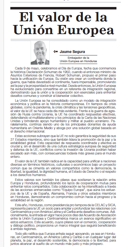 El valor de la Unión Europea👇
latribuna.hn/2024/05/09/el-…

#DíaDeEuropa