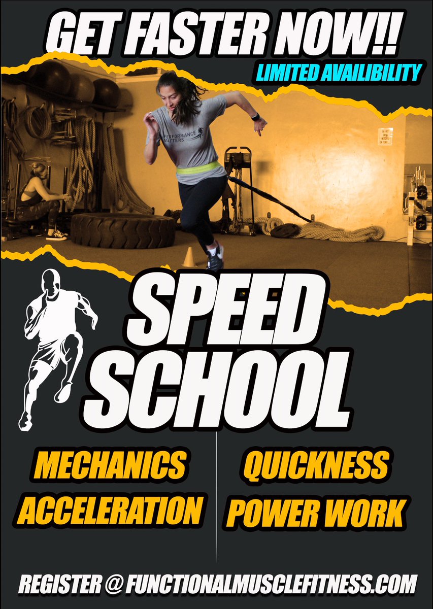 🔥🔥SPEED SCHOOL... Mechanics, Quickness, Acceleration, Power Work!!
#SpeedTraining #GetFast #YouthTraining #BayArea #Speed #FunctionalMuscleFitness #CoachWine

🌟MORE INFORMATION:  FunctionalMuscleFitness.com/clinics