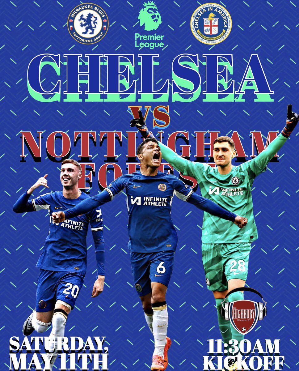 11:30AM Kickoff on a Saturday with 3 games to go in the season?? The Milwaukee Blues are locked in baby. Come join us at @thehighbury as we end this season with a BANG💥🍻 

COME ON CHELSEA!!! 
🦁💙🔵⚽️🍺 

@ChelseaFCinUSA @CFCInAmerica @PLinUSA @USAHeartlandCFC