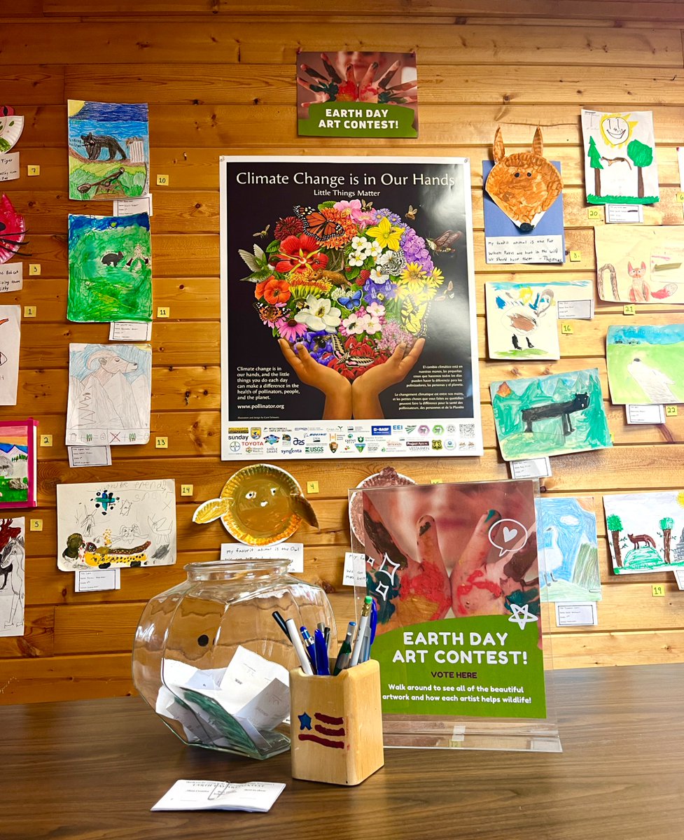Time to vote! 📝

We have had so many beautiful entries to our Earth Day Art Contest this year! 🎨

You can vote in the Education Building any day we are open until May 31st. We are now open daily, except for Tuesdays.