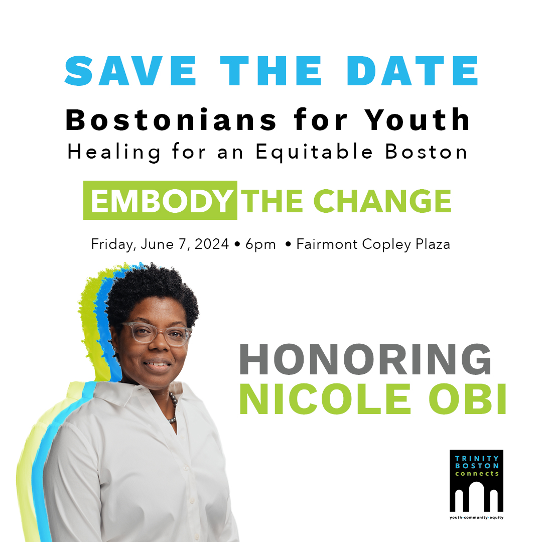 BECMA's Nicole Obi will be honored as @tbconnects 2024 Leader of Change. The award recognizes an individual who is making a powerful impact in helping to create a more just and equitable Boston through critical and sustainable change. trinityconnects.org/bfy
