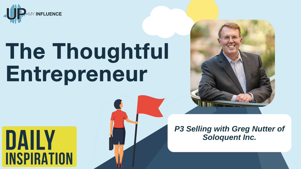 Soloquent Inc's Greg Nutter shares invaluable insights into the P3 selling methodology, breaking down its fundamentals and revealing common mistakes in B2B sales. 📈

upmyinfluence.com/podcasts/1903-…

#TheThoughtfulEntrepreneur #B2B #PodcastEpisode #JournoRequest