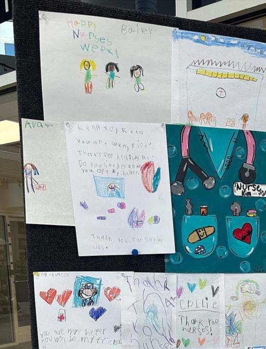 What do nurses mean to a first grader? A heartfelt thank you to the students at Royall Elementary in Florence, SC who created this beautiful body of artwork to honor nurses for #NursesWeek! 🥰