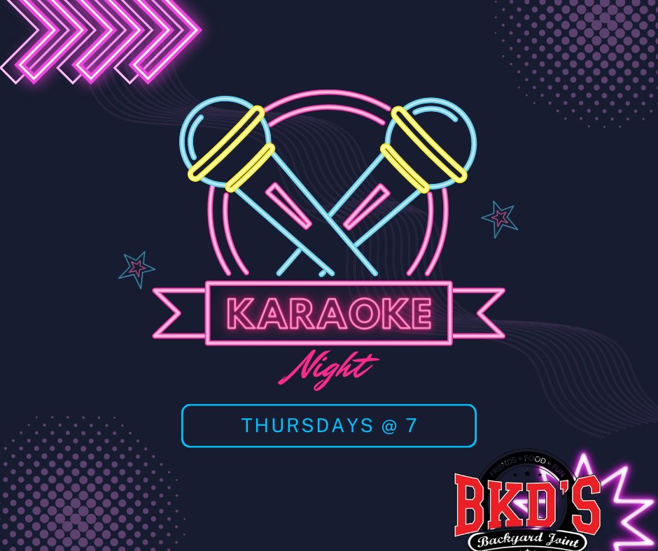 It's back! Karaoke starts at 7pm every Thursday. Show off your skills and sing with us!

#BKDsChandler #chandler #gilbert #karaoke #thursdays #sing