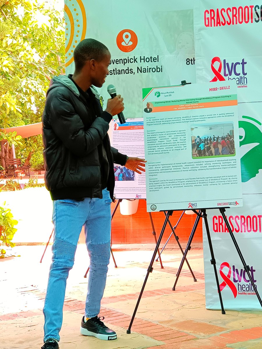 Delighted to have showcased my research on mental health, shedding light on innovative methods for addressing and managing mental wellness. Here's to sparking conversations and fostering positive change! 🌱 #MentalHealthMatters #AfyaYaAkili @GrassrootSoccer @LVCTKe @AKU_BMI