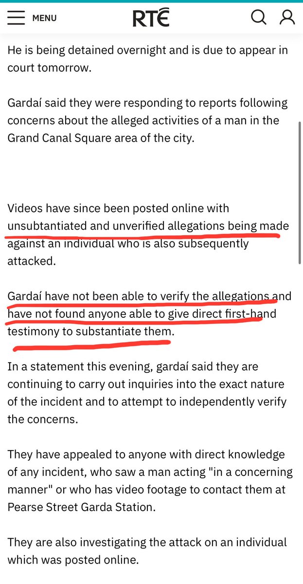 No substantiated evidence of allegations. Odd that