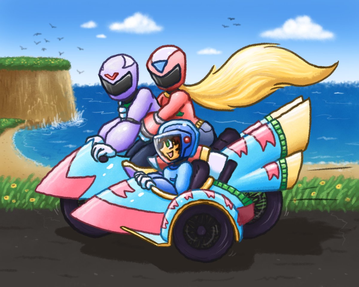 Seaside cruising on Vile's motorcycle~
#megamanx #ロックマンx