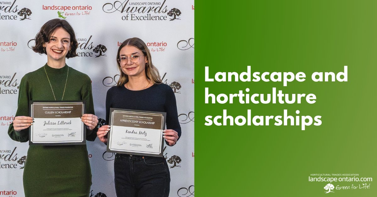 Providing #scholarships is particularly close to the hearts of the Ontario Horticultural Trades Foundation. This is why 48 scholarships were awarded in 2023. ❗ Great news: the Foundation is now accepting applications for 2024 Scholarships: ohtf.ca/scholarships