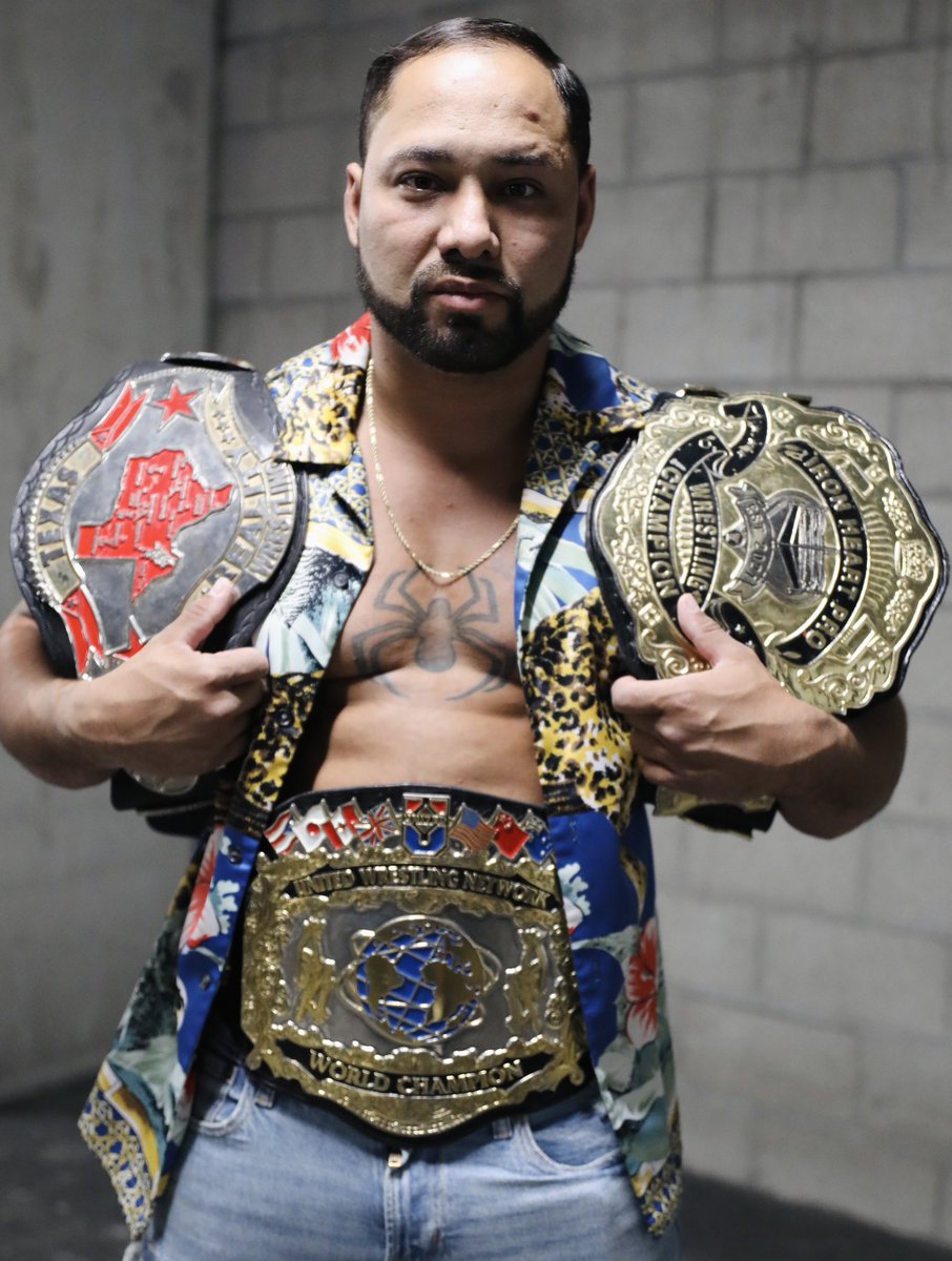 Collecting Belts Everywhere I Go @unitedwrestling World Champion - 500+ Days @TheOfficialROW “Empire State” (Texas Champion) - 25 Days @IronHeartPro Champion - 75 Days