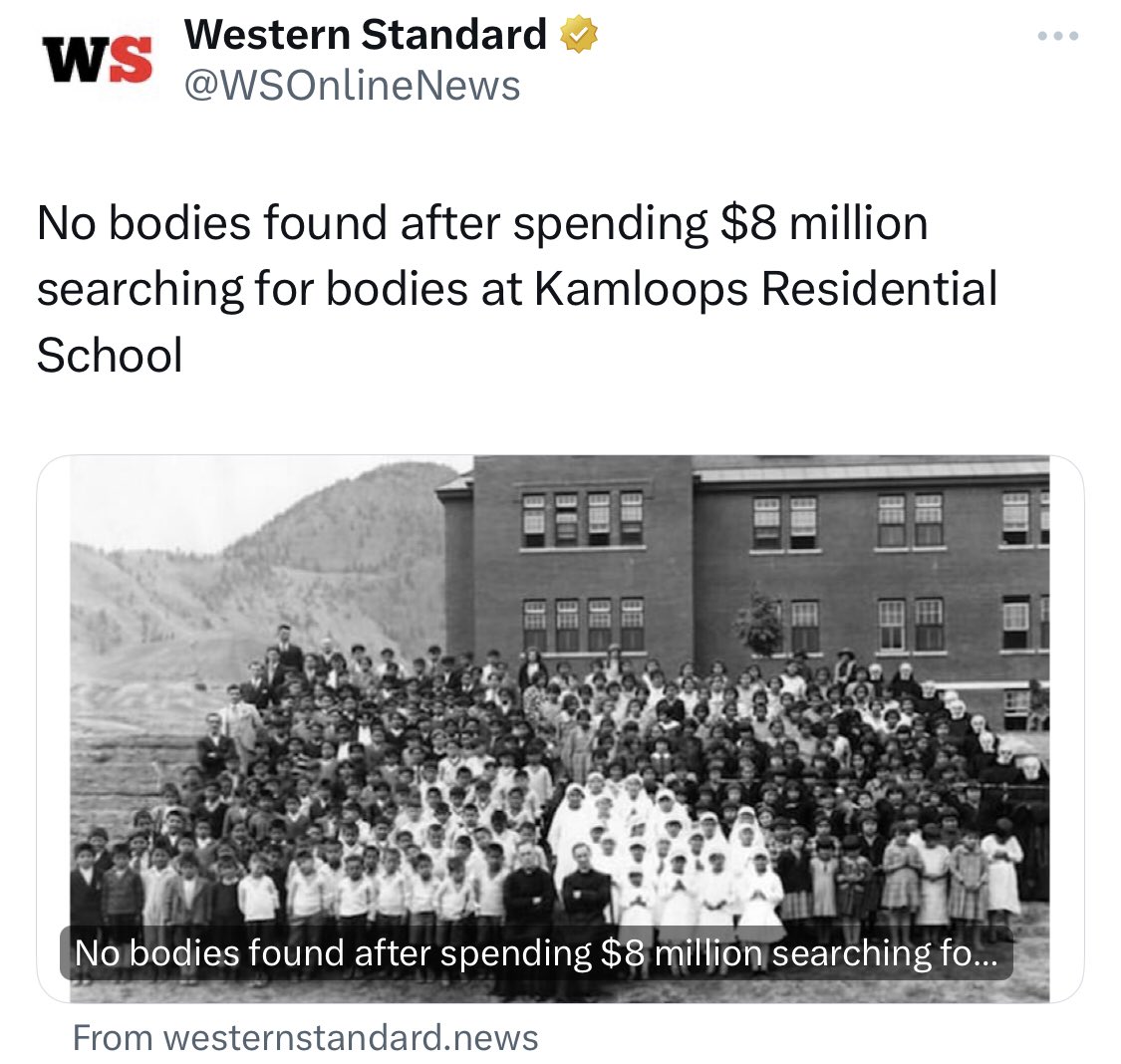 Remember how they wanted to make it a crime to deny the official residential school narrative….